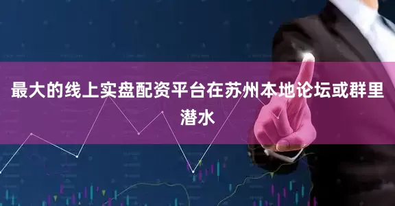 最大的线上实盘配资平台在苏州本地论坛或群里潜水