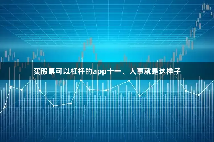 买股票可以杠杆的app十一、人事就是这样子